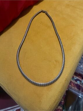 Classic Silver-Tone Herringbone Necklace - Sleek Everyday Layering
